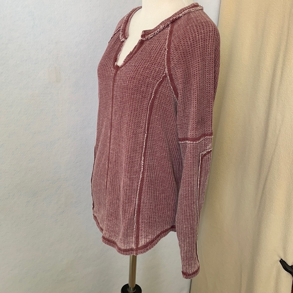 American Rag Thermal Ribbed Long Sleeve Rag Shirt - Picture 10 of 12